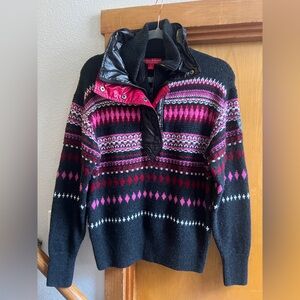 Krimson Klover Fair Isle Ski Sweater | Wool Blend | Nordic Alpine Chic | Size S